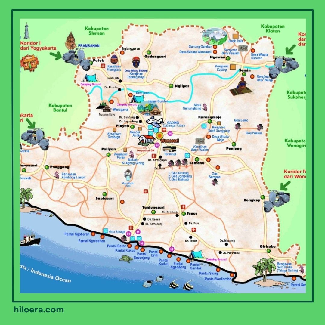 Rute Pantai Gunung Kidul